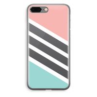 Strepen pastel: iPhone 8 Plus Transparant Hoesje - thumbnail