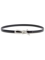 Ferragamo ceinture en cuir à ornements en cristal - Noir