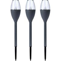 Tuinfakkelset op zonne-energie Progarden Donker grijs 21 x 8 x 31 cm Plastic