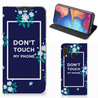 Samsung Galaxy A20e Design Case Flowers Blue DTMP