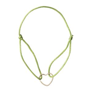 Armband hart - groen/goud - ø29-30 cm