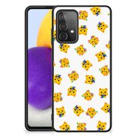 Back Case voor Samsung Galaxy A72 (5G/4G) Katten Emojis