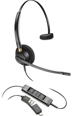 POLY EncorePro 515 M Headset Bedraad Hoofdband Kantoor/callcenter Zwart