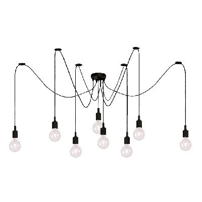 Hanglamp Tarento Scandinavisch 8 Lichts Zwart