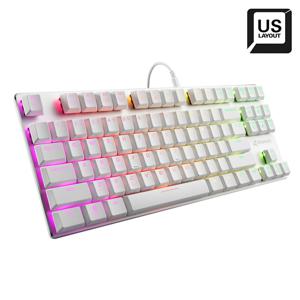 Sharkoon PureWriter TKL RGB Red toetsenbord Gamen USB QWERTY Amerikaans Engels Wit