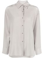 Nili Lotan silk long-sleeve shirt - Gris