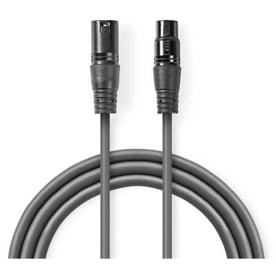 Nedis COTG15010GY100 Gebalanceerde Xlr-audiokabel Xlr 3-pins Male - Xlr 3-pins Female 10 M Grijs