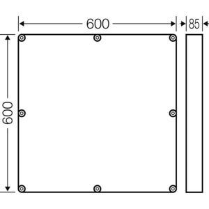 Hensel 2000022 Tussenframe Grijs 1 stuk(s)