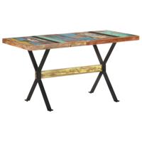vidaXL Eettafel 140x70x76 cm massief gerecycled hout