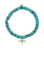 Sydney Evan bracelet en or 14ct serti de perles en turquoise - Bleu