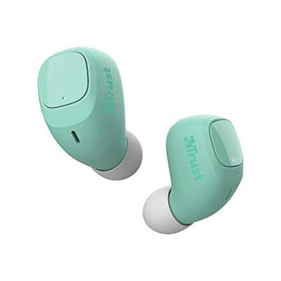 Trust Mobile Nika Compact Draadloze Bluetooth Oordopjes Wireless Earphones, 18 uur speeltijd in totaal, ingebouwde microfoon, TWS, Eén maat, Turquoise