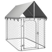 Hondenkennel voor buiten met dak 200x100x150 cm - thumbnail