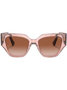 Vogue Eyewear lunettes de soleil carrées à monture transparente - Rose