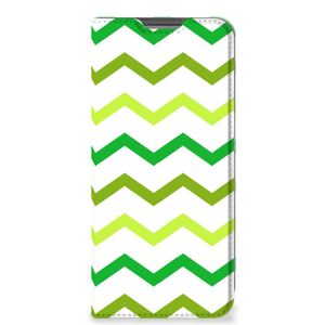 OPPO A96 | A76 Hoesje met Magneet Zigzag Groen