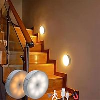 8 leds bewegingssensor licht led usb nachtlampje keuken slaapkamer trapkast hal kast kast nachtlampje oplaadlicht Lightinthebox - thumbnail