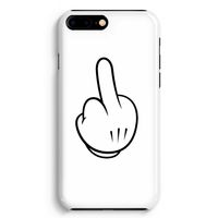 Middle finger white: iPhone 8 Plus Volledig Geprint Hoesje