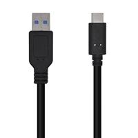 AISENS A107-0449 USB 3.1 kabel Gen2 10 Gbps 3A type USB-C/M-A/M, zwart, 0,5 m
