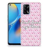 OPPO A74 4G Silicone-hoesje Flowers Pink DTMP