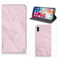 Apple iPhone Xs Max Standcase Marble Pink - Origineel Cadeau Vriendin - thumbnail