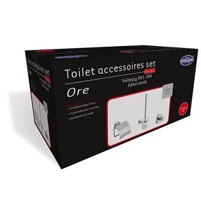 Toilet Accessoires Set Mittal RVS Toilet Accessoires Set Mittal RVS