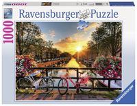 Ravensburger puzzel 1000 stukjes Fietsen in Amsterdam - thumbnail