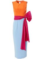 Carolina Herrera robe courte à design colour block - Bleu