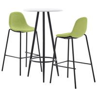 vidaXL 3-delige Barset stof groen