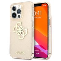 Guess Glitter 4G Big Logo iPhone 13 Pro Hybrid Case - Goud - thumbnail