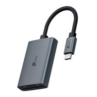 TP-Link UA440C USB Type-C naar SD-kaartlezer, plug and play, 3 × snellere gegevensoverdracht, ondersteunt geheugenkaarten tot 2 TB, compatibel met Mac, Windows, iPadOS, iOS, Android en Linux
