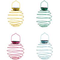 Hanglamp - set van 4 - solar verlichting - multi kleur - D16 cm - metaal - tuinverlichting