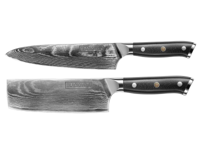 Blackwell Messenset (Koksmes + Groentemes / Nakirimes) - Japanse stijl - 67 lagen damaststaal - VG10 - 2-delig