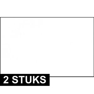 2x Witte vlaggen 150 x 90 cm   -