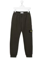 Stone Island Junior pantalon de jogging en coton à patch logo - Vert