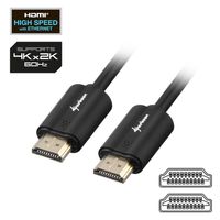 Sharkoon HDMI/HDMI 4K, 1m HDMI kabel HDMI Type A (Standaard) Zwart - thumbnail