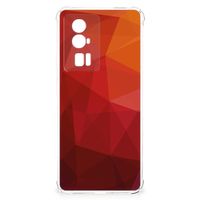 Shockproof Case voor Xiaomi Poco F5 Pro Polygon Red - thumbnail