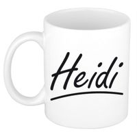 Heidi voornaam kado beker / mok sierlijke letters - gepersonaliseerde mok met naam