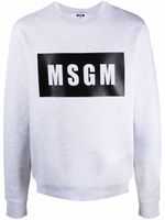 MSGM sweat à logo imprimé - Gris - thumbnail