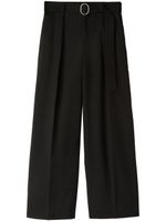 Jil Sander pantalon ample en laine à taille ceinturée - Noir - thumbnail