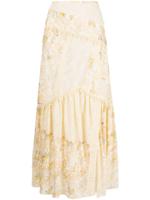 LoveShackFancy Rok met patchwork - Veelkleurig