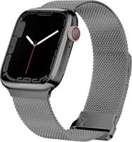 By Qubix - Milanese band - Zwart - Extra sterke magneet - Compatible met Apple Watch 38mm / 40mm / 41mm / 42mm - Compatible Apple watch bandjes
