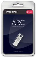 Integral 64GB USB2.0 DRIVE ARC METAL USB flash drive USB Type-A 2.0 Zilver - thumbnail