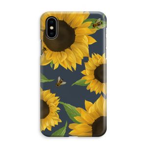 Sunflower and bees: iPhone XS Max Volledig Geprint Hoesje