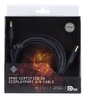 DELTACO GAMING GAM-060 DisplayPort-kabel DisplayPort Aansluitkabel DisplayPort-stekker, DisplayPort-stekker 2.00 m Zwart 8K UHD - thumbnail