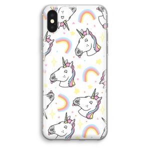 Rainbow Unicorn: iPhone XS Max Transparant Hoesje