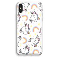 Rainbow Unicorn: iPhone XS Max Transparant Hoesje - thumbnail