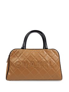 CHANEL Pre-Owned sac fourre tout à patch logo (années 2000) - Marron