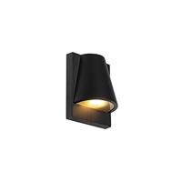 QAZQA - Industrieel | Industrie buiten wandlamp zwart IP44 - Femke | Buitenverlichting - Aluminium Rond - GU10 Geschikt voor LED - Max. 1 x 35 Watt
