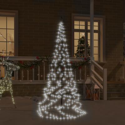 Vlaggenmast kerstboom 200 LED's koudwit 180 cm Vlaggenmast kerstboom 200 LED's koudwit 180 cm