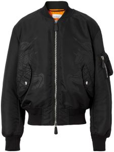 Burberry veste bomber à imprimé Equestrian Knight - Noir