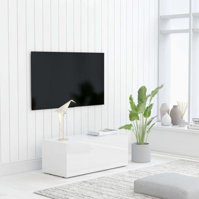 vidaXL Tv-meubel 80x34x30 cm spaanplaat hoogglans wit